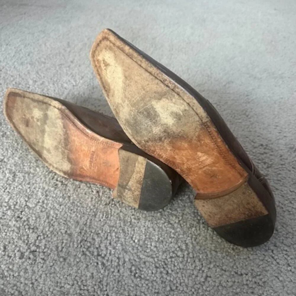 Caldoberia Coseauan Brown Leather Oxfords - Handmade in Italy - Sz. 43 - VGUC